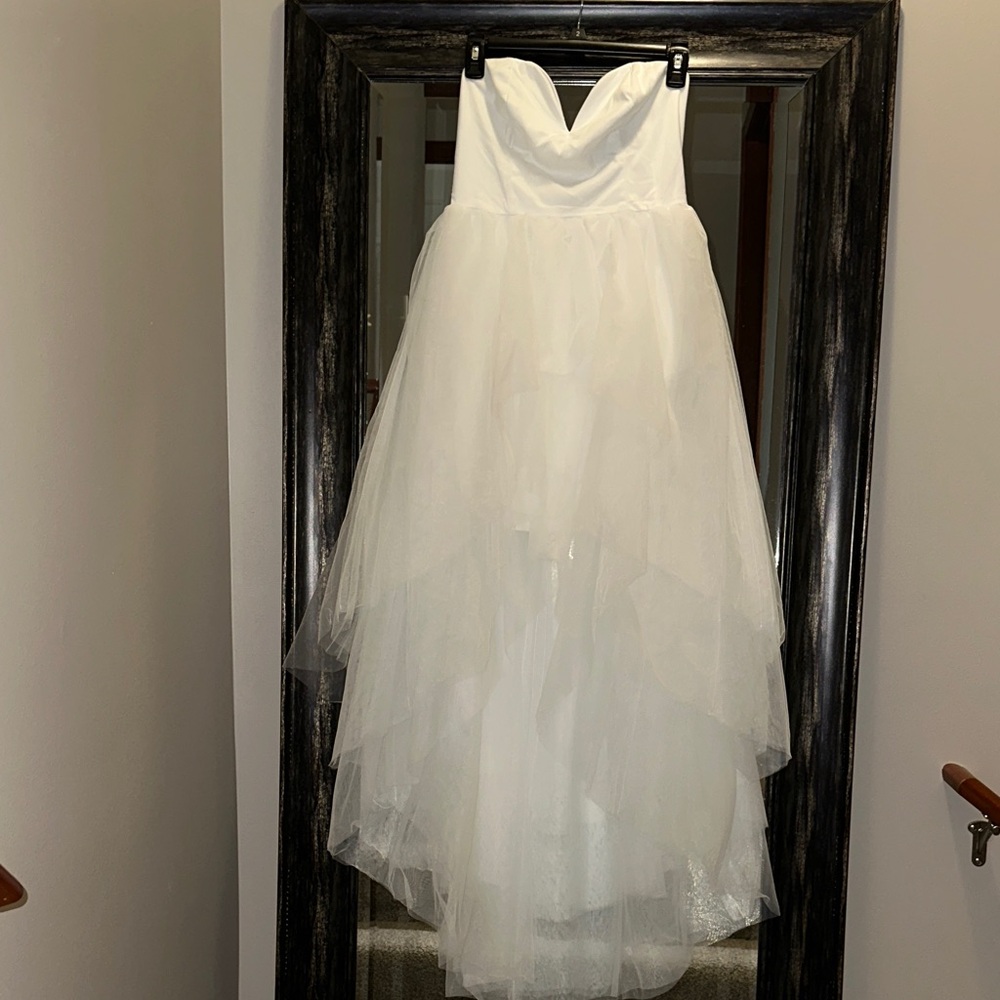 Lulu's White High Low layered Dress